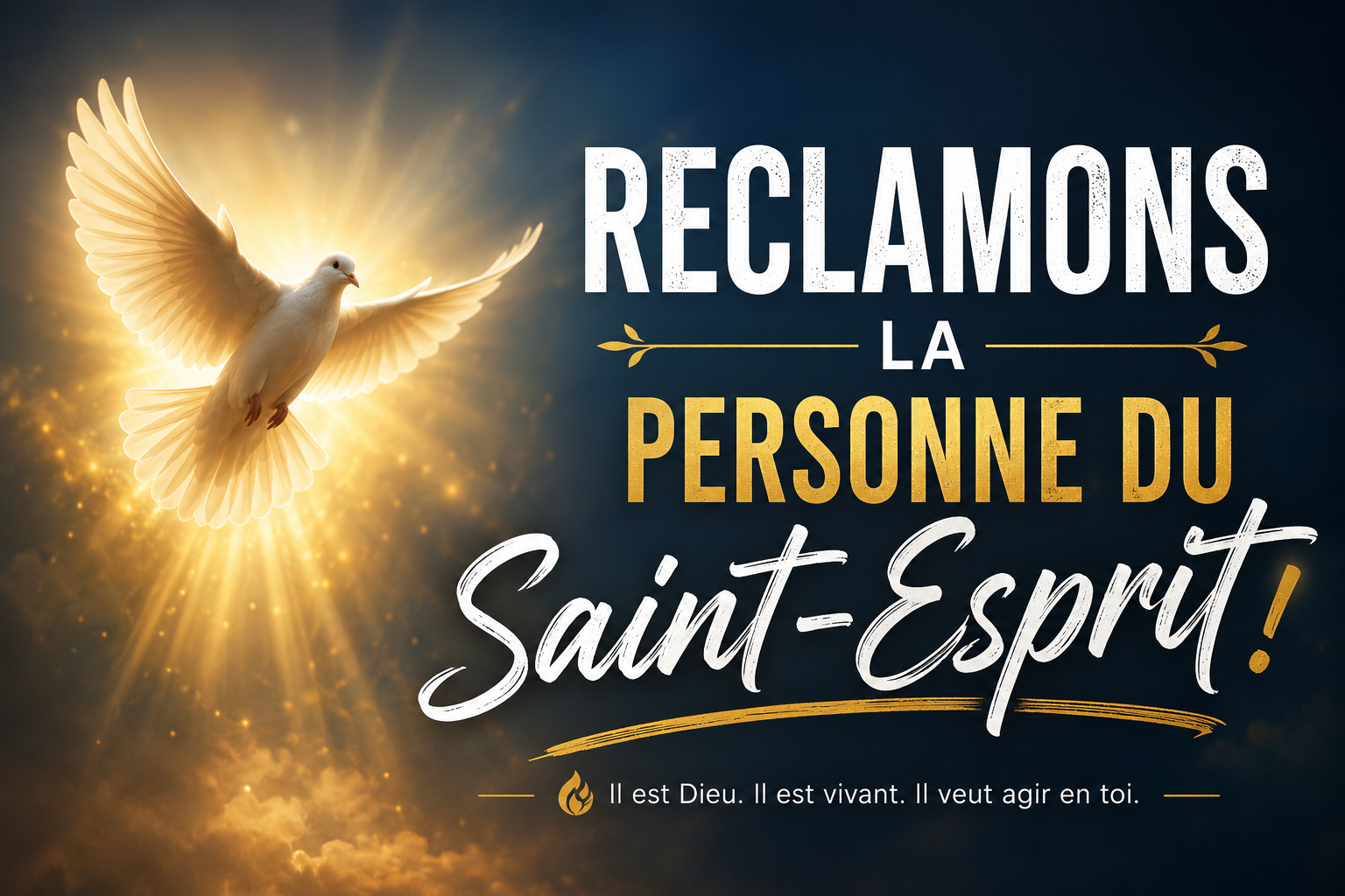 Réclamons la personne du Saint-Esprit pour recevoir sa direction, ses conseils et son secours au quotidien. Découvrez pourquoi il désire guider chaque croyant